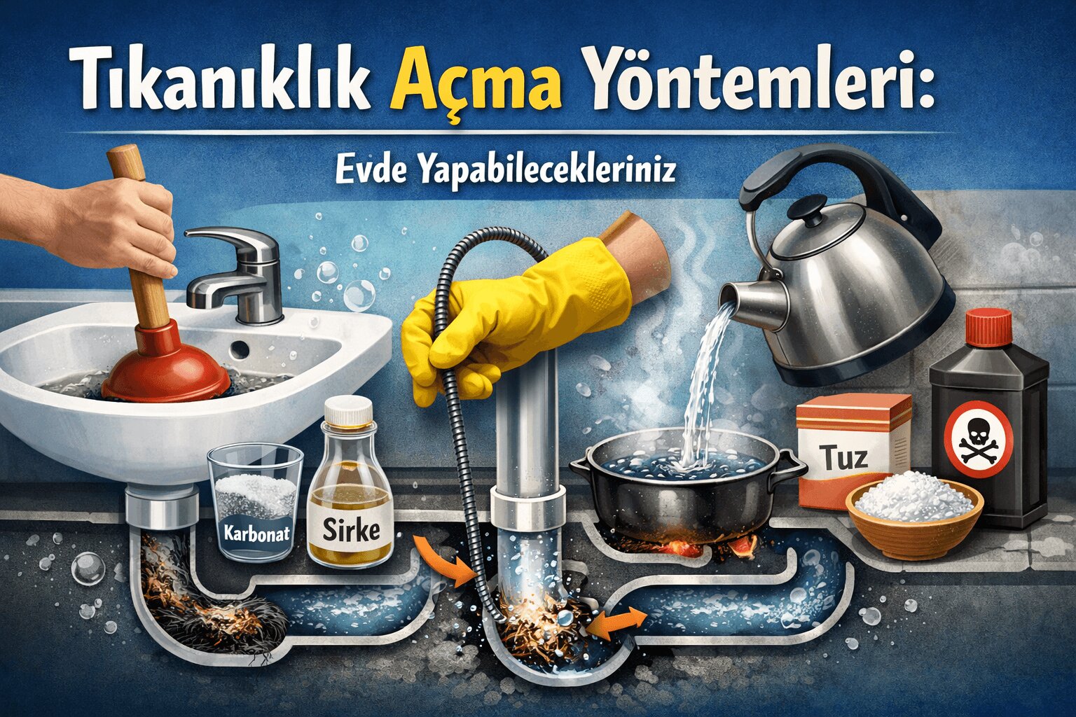 Tıkanıklık Açma Yöntemleri: Evde Yapabilecekleriniz